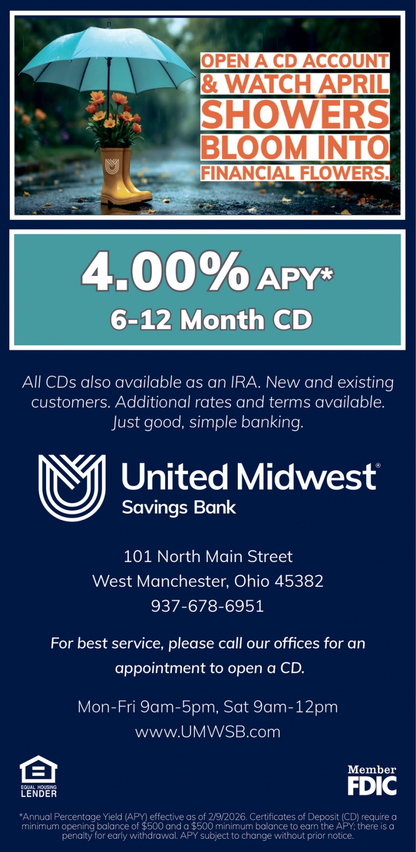 United Midwest Savings Bank: West Manchester