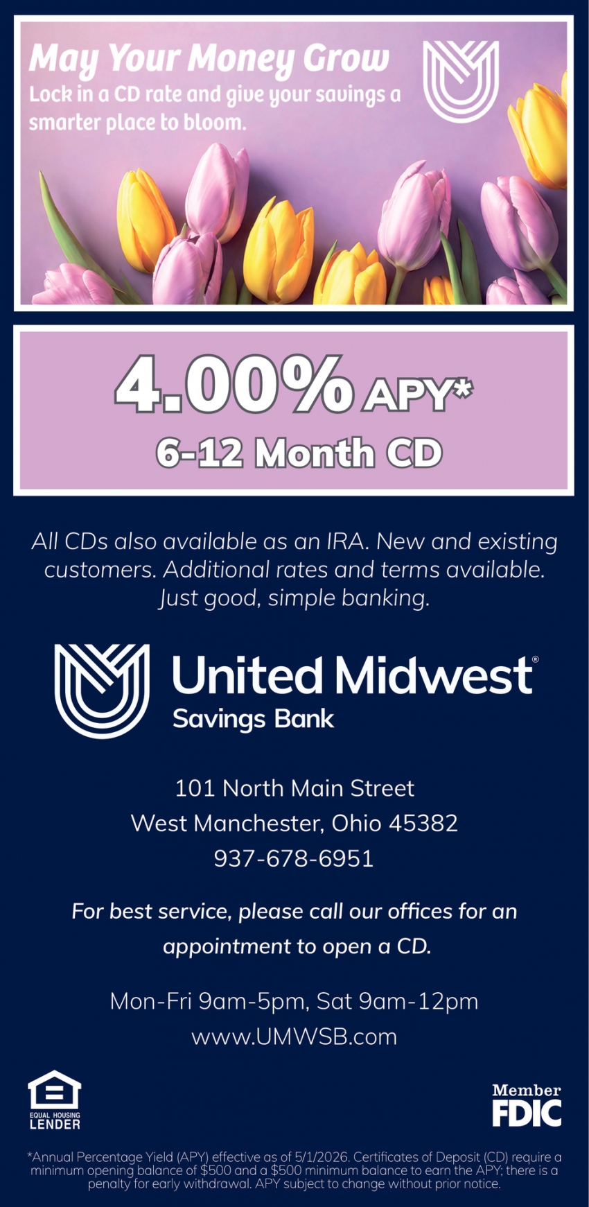 United Midwest Savings Bank: West Manchester