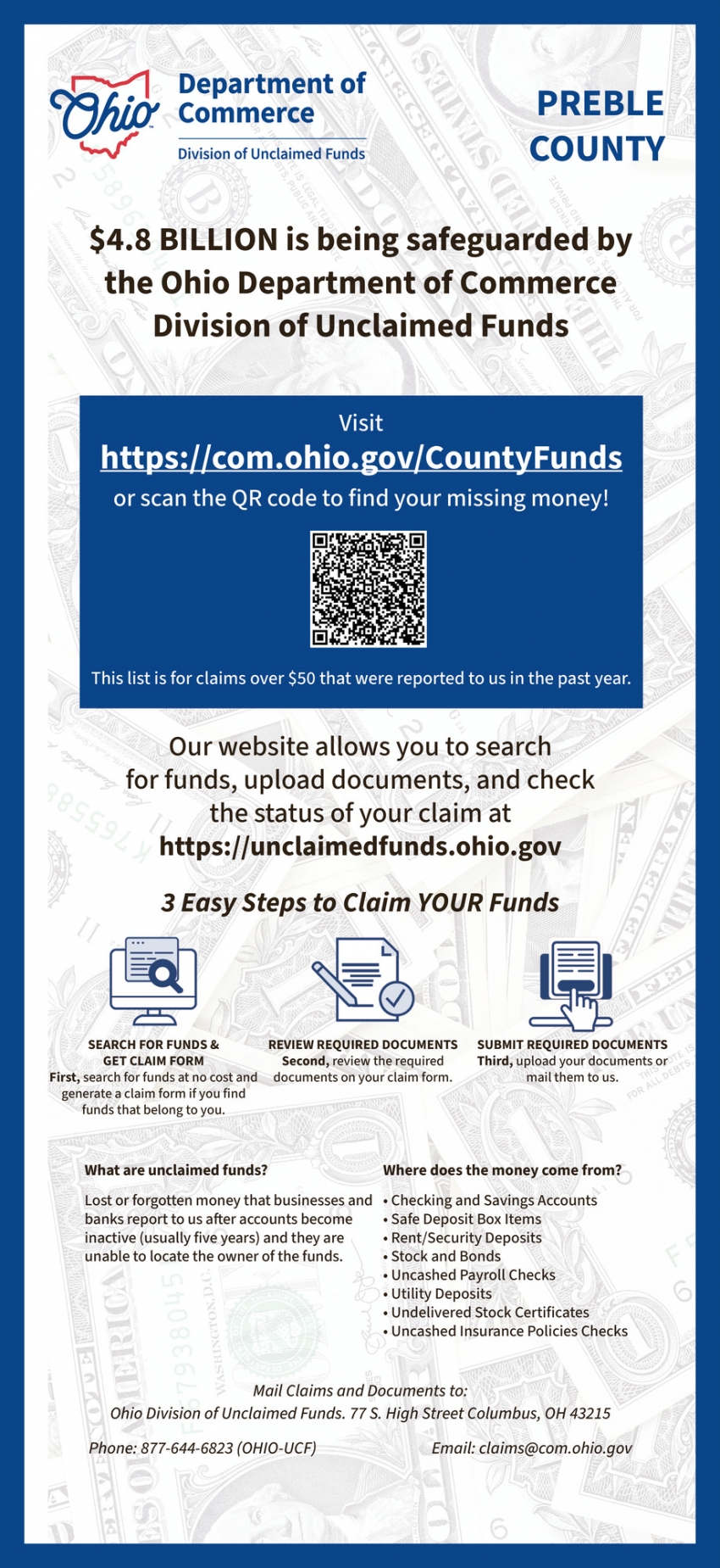 Ohio Department of Commerce Division of Unclaimed Funds