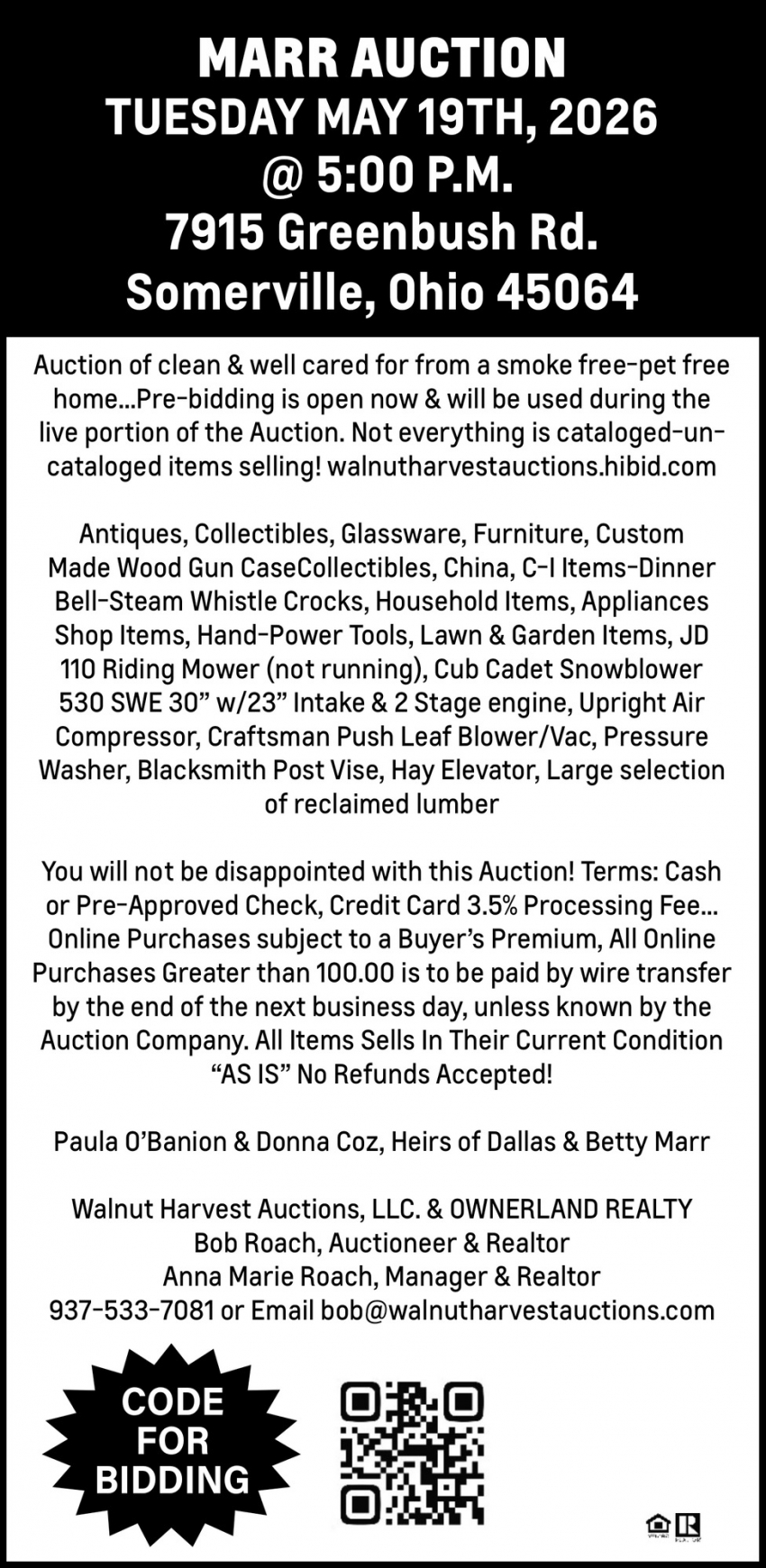 Walnut Harvest Auctions, LLC