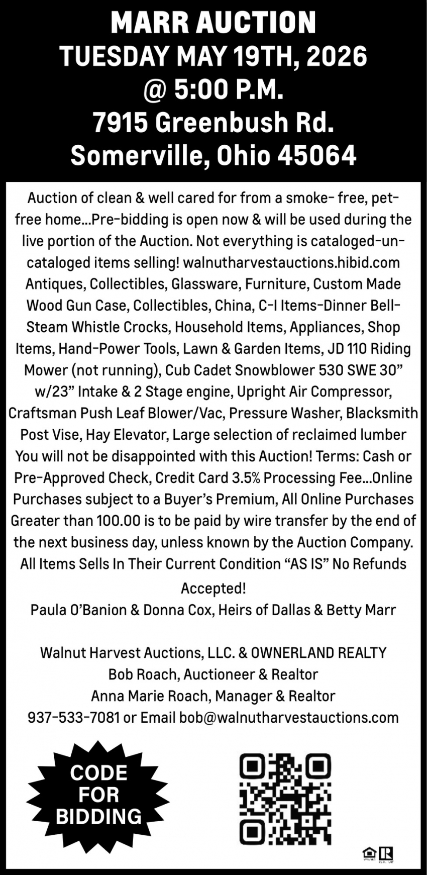 Walnut Harvest Auctions, LLC