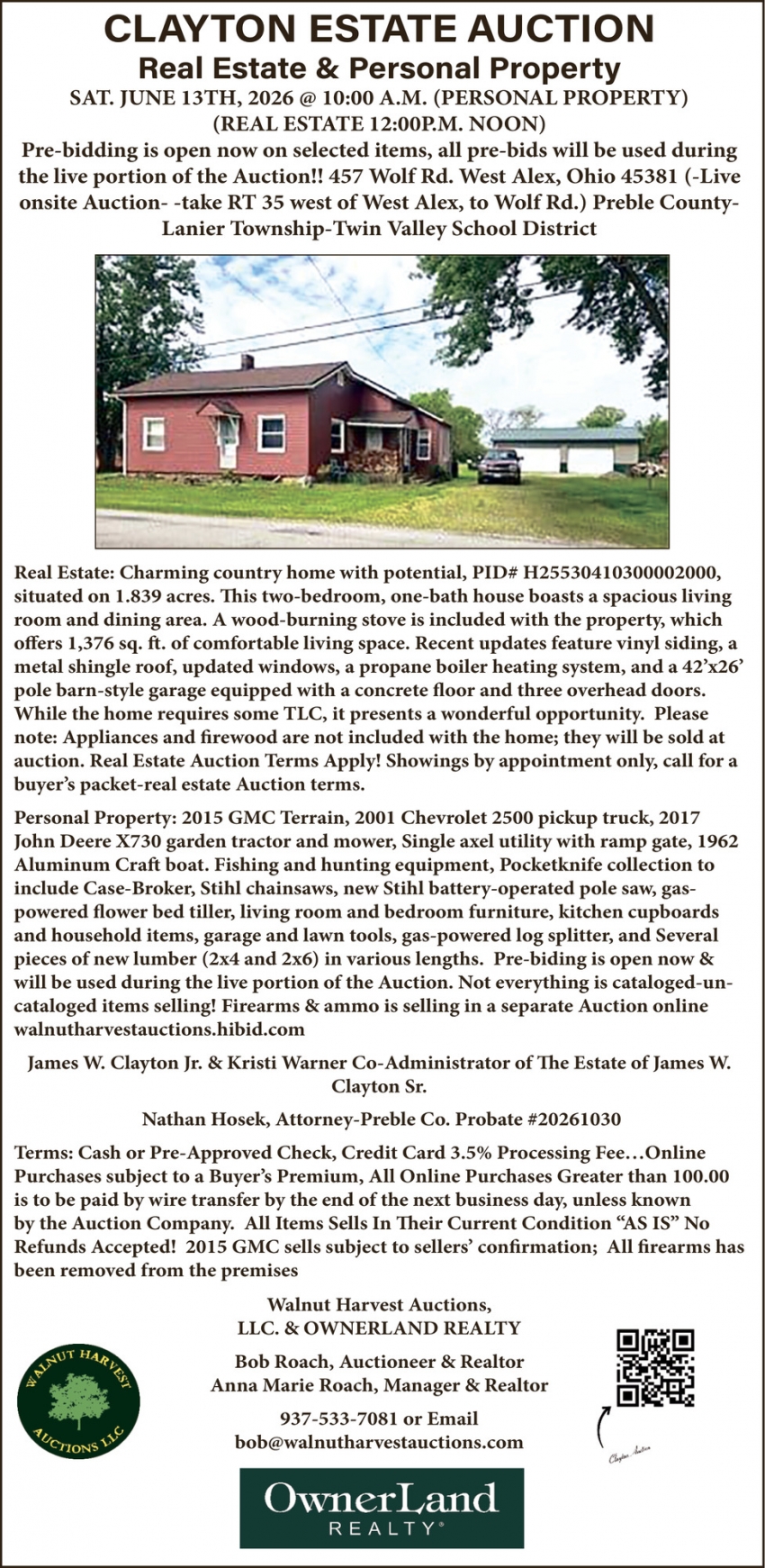 Walnut Harvest Auctions, LLC