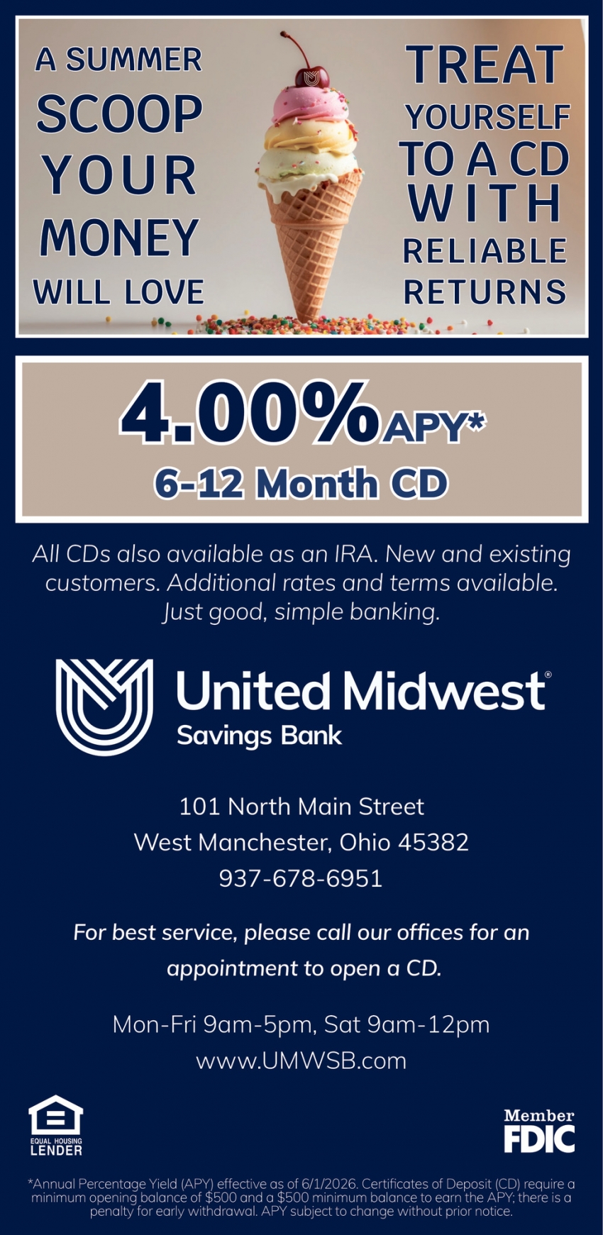 United Midwest Savings Bank: West Manchester