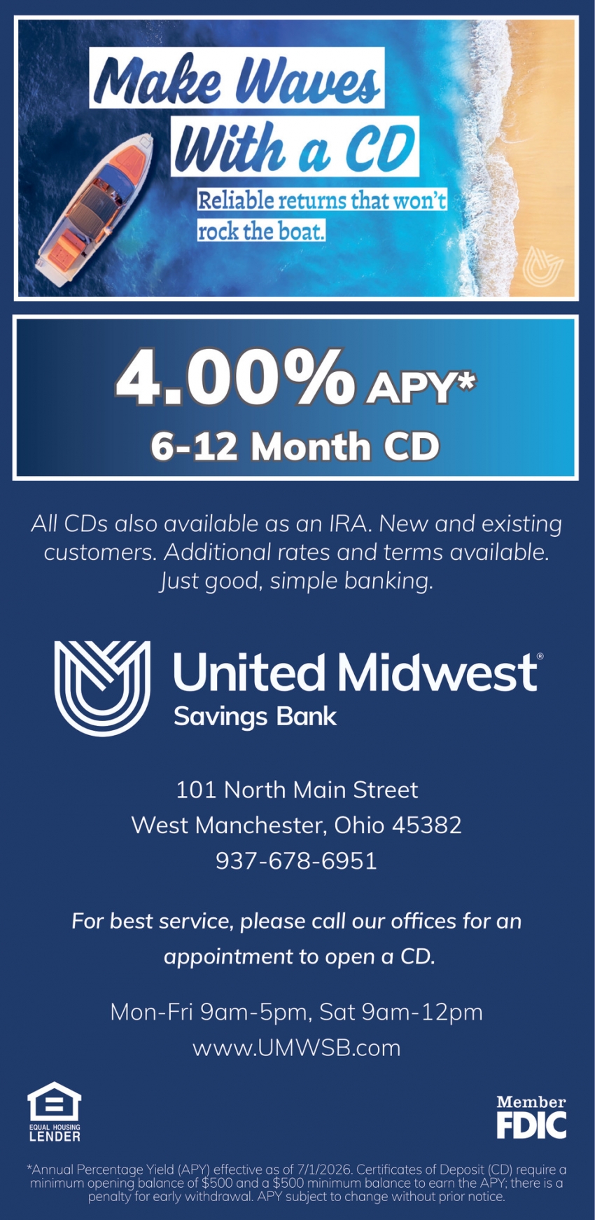 United Midwest Savings Bank: West Manchester