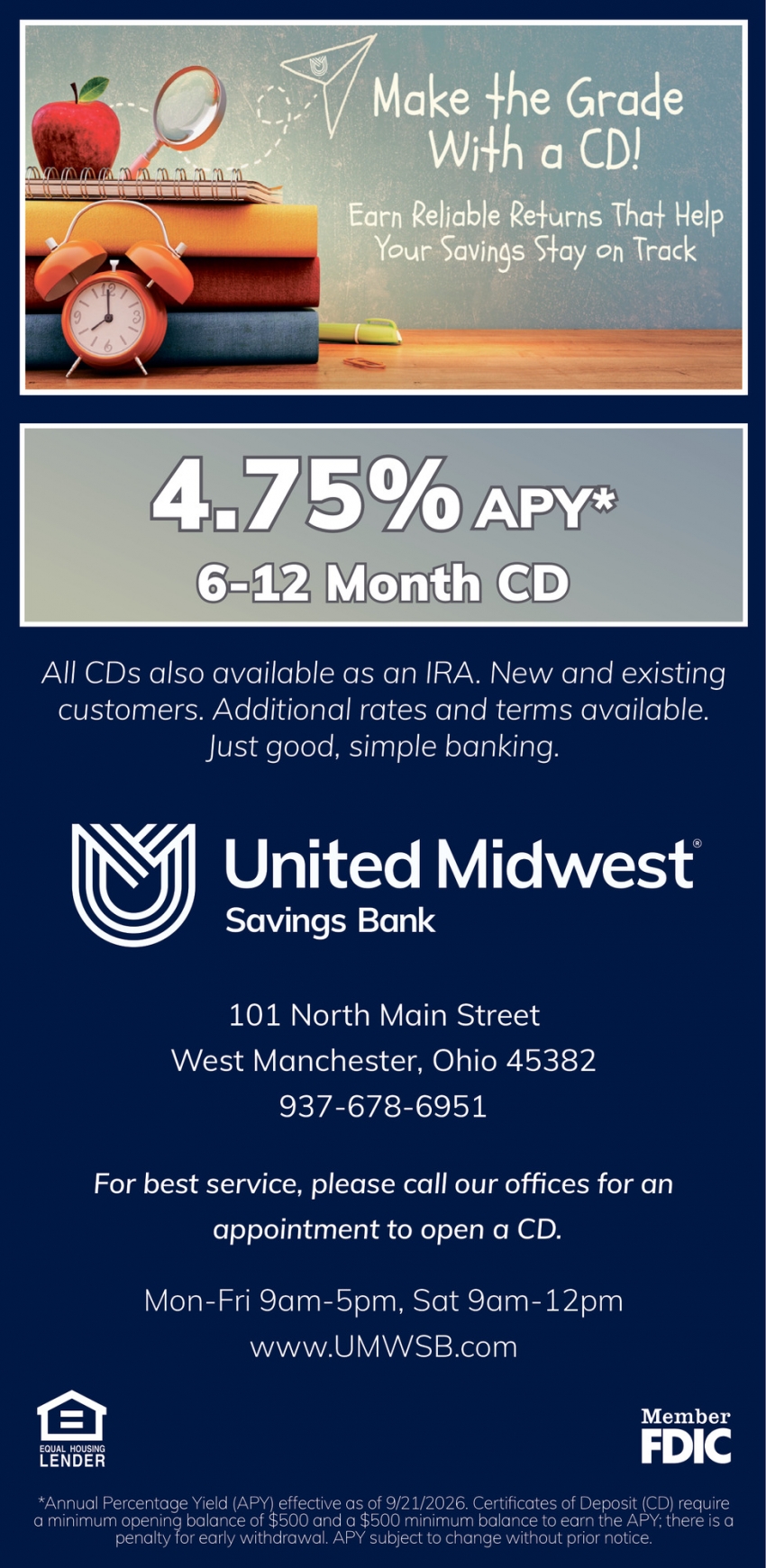 United Midwest Savings Bank: West Manchester