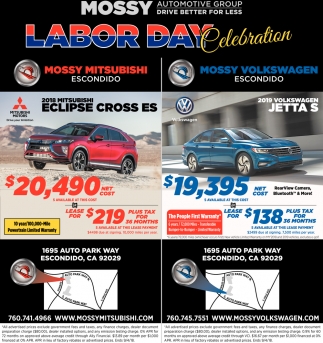 Labor Day Celebration, Mossy Automotive Group, Escondido, CA