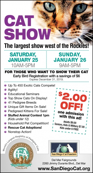 Cat Show, Cat Show (Jan 25, 26 2020) by The Cat Fanciers' Association