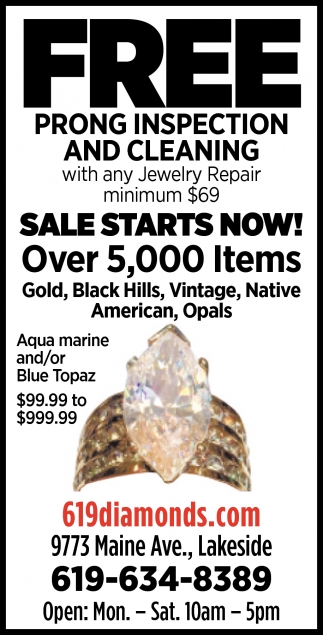 Sale Starts Now 619 Diamonds Lakeside Ca