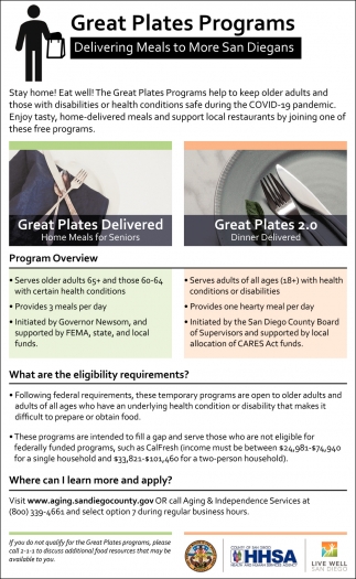 Great Plates Programs, County of San Diego - Health and ...