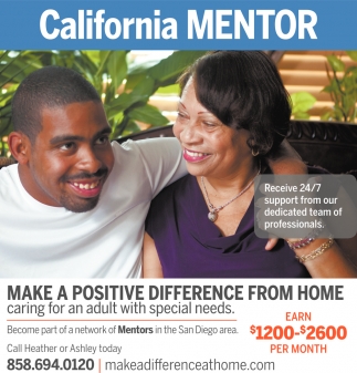 Make a Positive Difference From Home, Mentor Family Agency, San Diego, CA