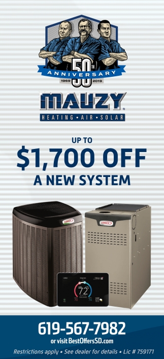 Up to $1,700 OFF A New System