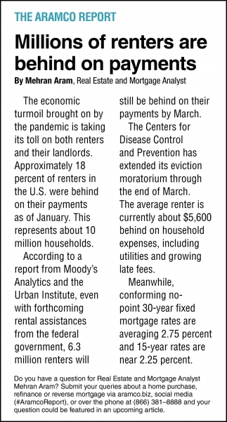 Millions Of Renters Are Behind On Payments