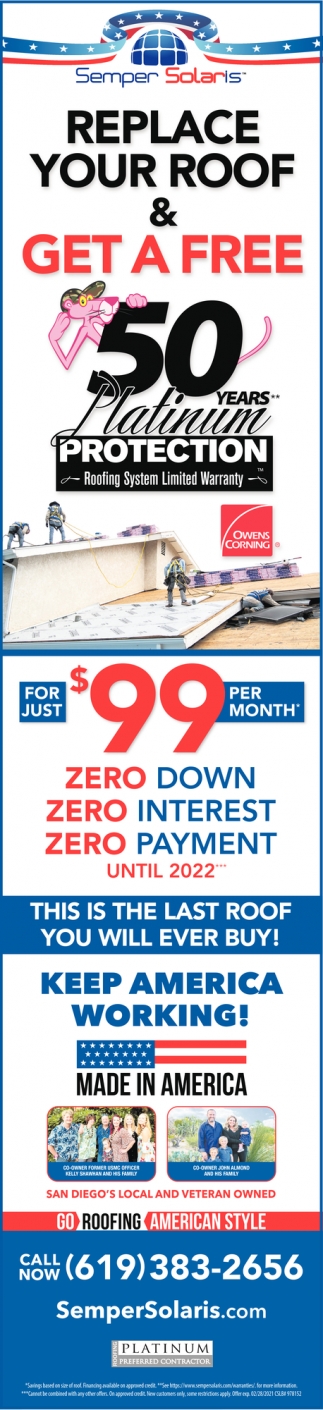 Replace Your Roof & Get A Free 50 Years Platinum Protection