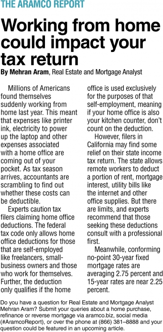Working from Home Could Impact Your Tax Return
