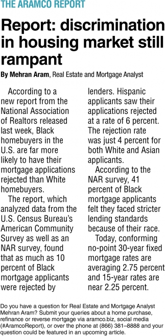 Report: Discrimination in Housing Market Still Rampant