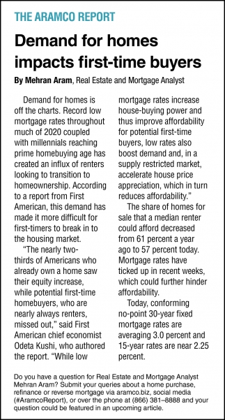 Demand for Homes Impacts First-Time Buyers