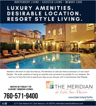 Luxury Amenities. Desirable Location. Resort Style Living
