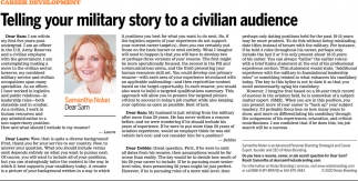Telling your Military Story to a Civilian Audience