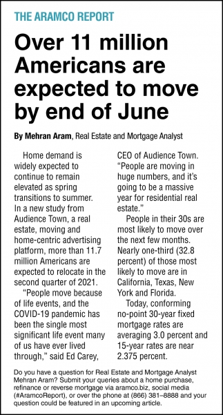Over 11 Millions Americans Are Expected To Move By The End of June