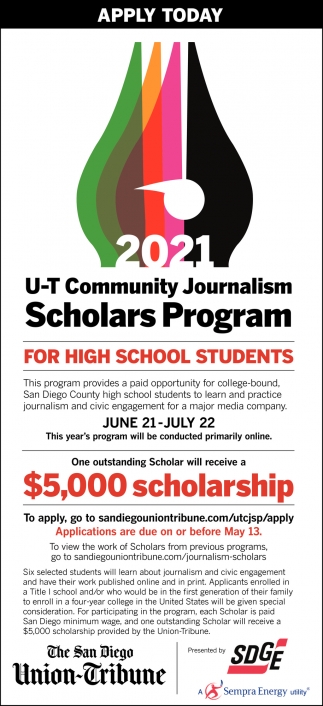U-T community Journalism Schoolars Program