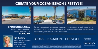 Create Your Ocean Beach Lifestyle!