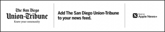 Add The San Diego Union Tribune To Your News Feed