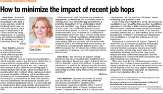 How to minimize The Impact of Recent Jobs