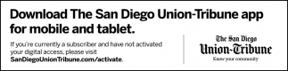 Download The San Diego Union-Tribune App For Mobile and Tablet.