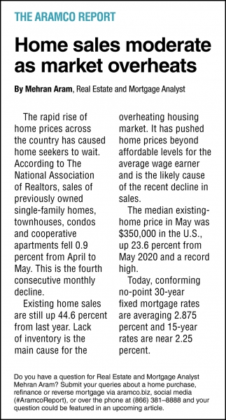 Home Sales Moderate as Market Ovehearts