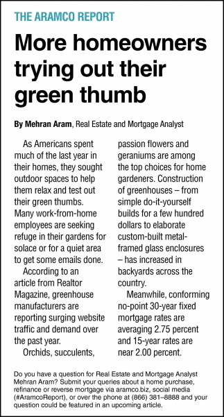 More Homeowners Trying Out Their Green Thumb