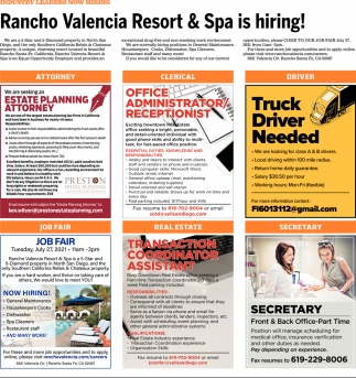 Rancho Valencia Resort & Spa Is Hiring!