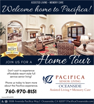Welcome Home To Pacifica!