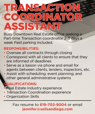 Transaction Coordinator Assistant