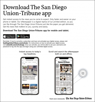Download The San Diego Union Tribune App