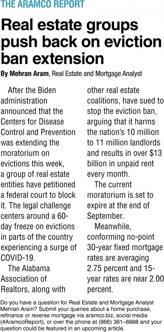 Real Estate Groups Push Back On Eviction Ban Extension