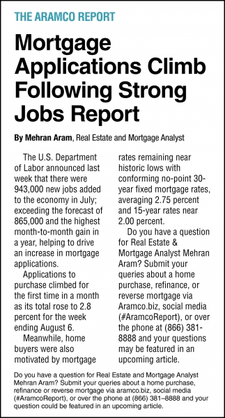 Mortgage Applications Climb Following Strong Jobs Report