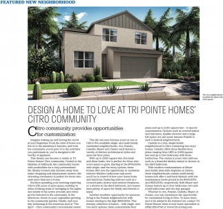 Design a Home To Love At Tri Pointe Homes' Citro Community