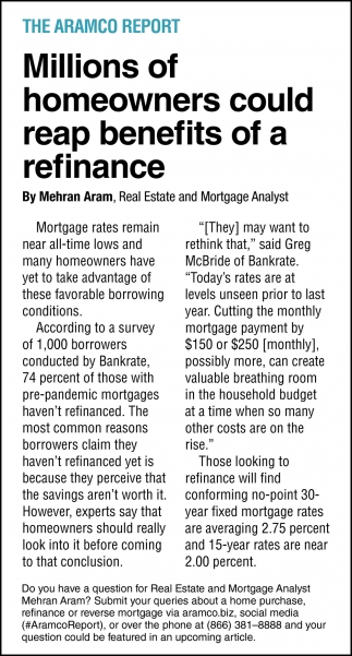 Millions Of Homeowners Could Reap Benefits Of A Refinance