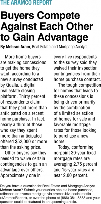 Buyers Compete Against Each Other To Gain Advantage 