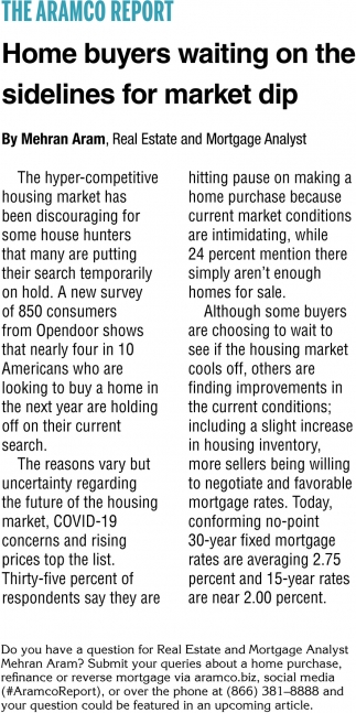 Home Buyers Waiting On The Sidelines for Market Dip