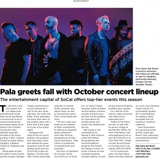 Pala Greets Fall Wit October Concert Lineup