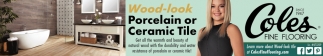 Wood-Look Porcelain or Ceramic Tile