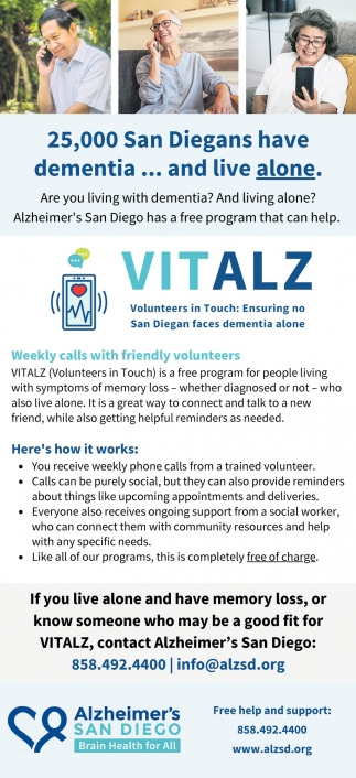 25,000 San Diegans Have Dementia... And Live Alone