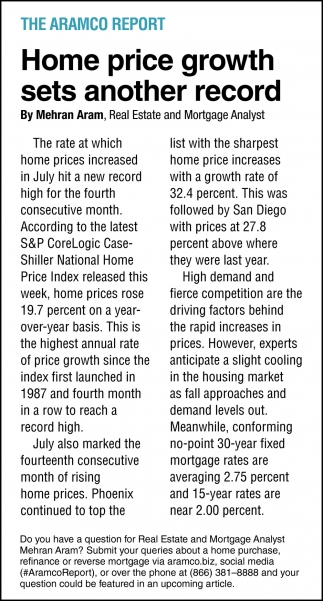 Home Price Growth Sets Another Record