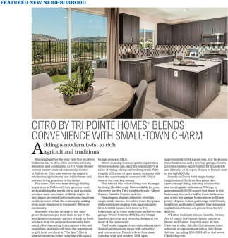 Citro By Tri Pointe Homes' Blends Convenience With Small-Town Charm