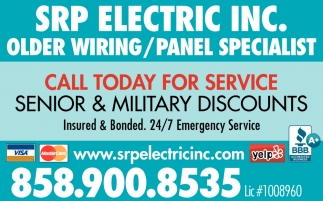 Panel Upgrades, Expert Trouble Shooting, Senior/Military Discount