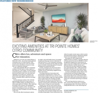 Exciting Amenities At Tri Pointe Homes Citro Community