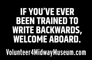 If You've Ever Been Trained To Write Backwards, Welcome Aboard