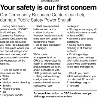 Your safety is our first corcern