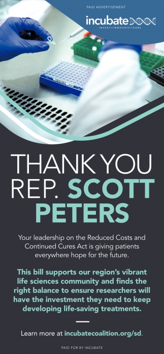 Thank You, Rep. Scott Peters